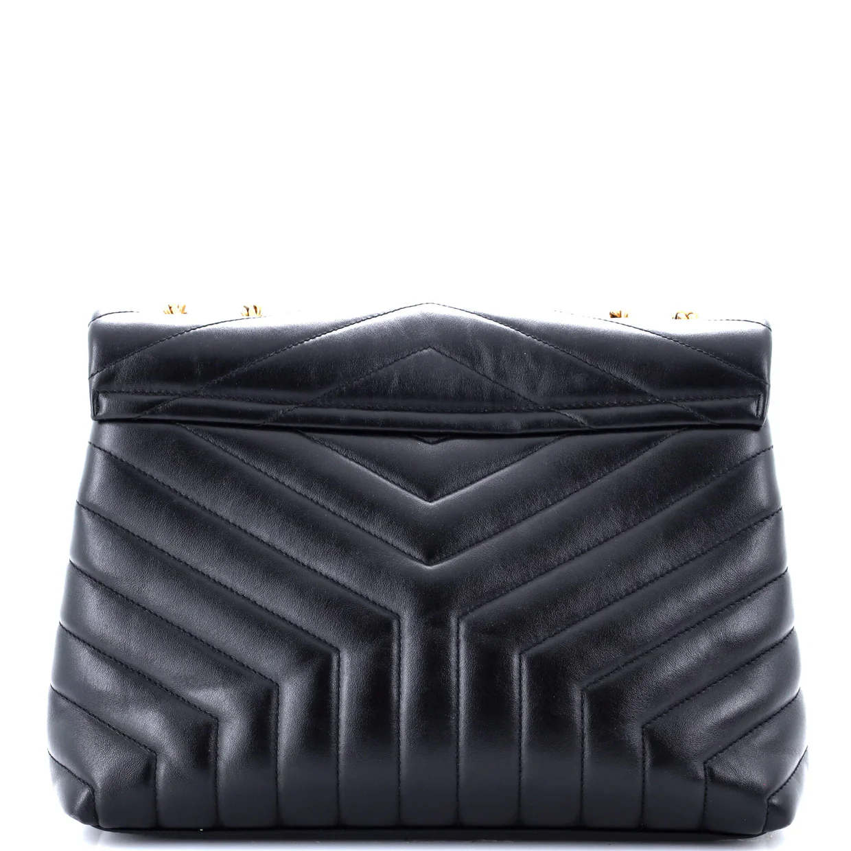 Loulou Shoulder Bag Matelasse Chevron Leather Medium - Deep Luxury