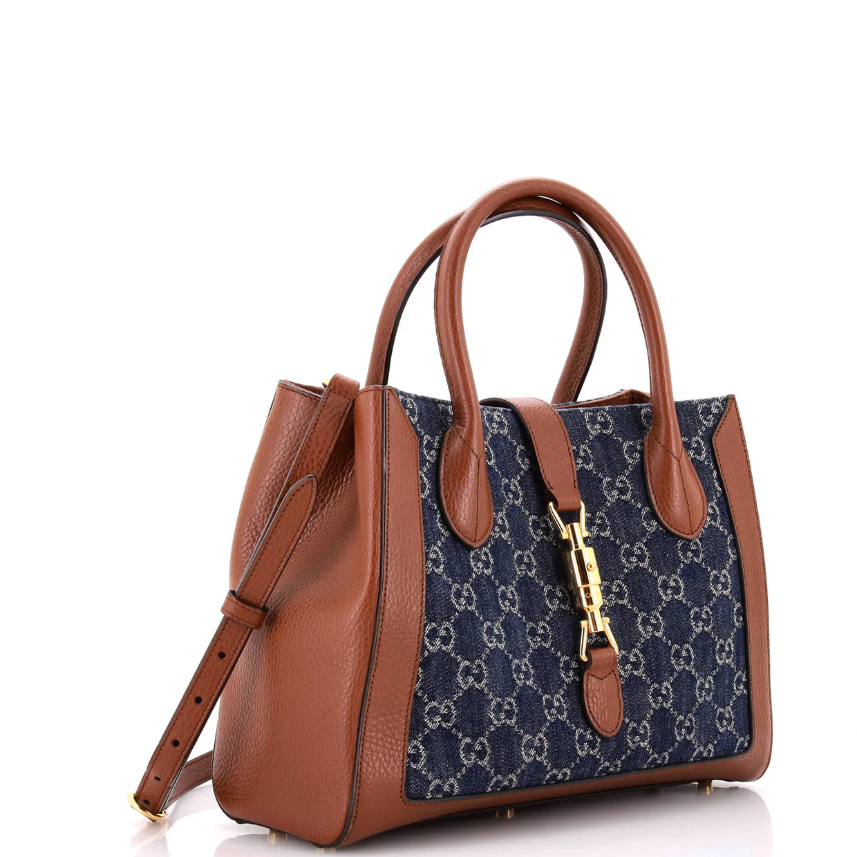 Jackie 1961 Tote GG Denim and Leather Medium - Deep Luxury