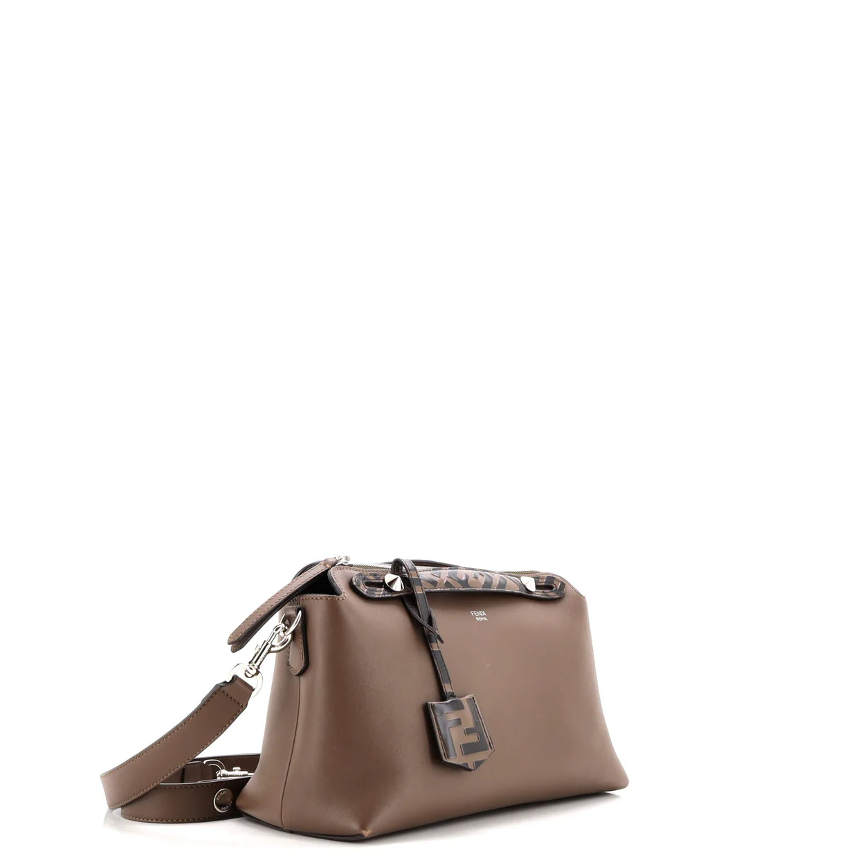 By The Way Satchel Leather with Zucca Embossed Detail Small - Deep Luxury