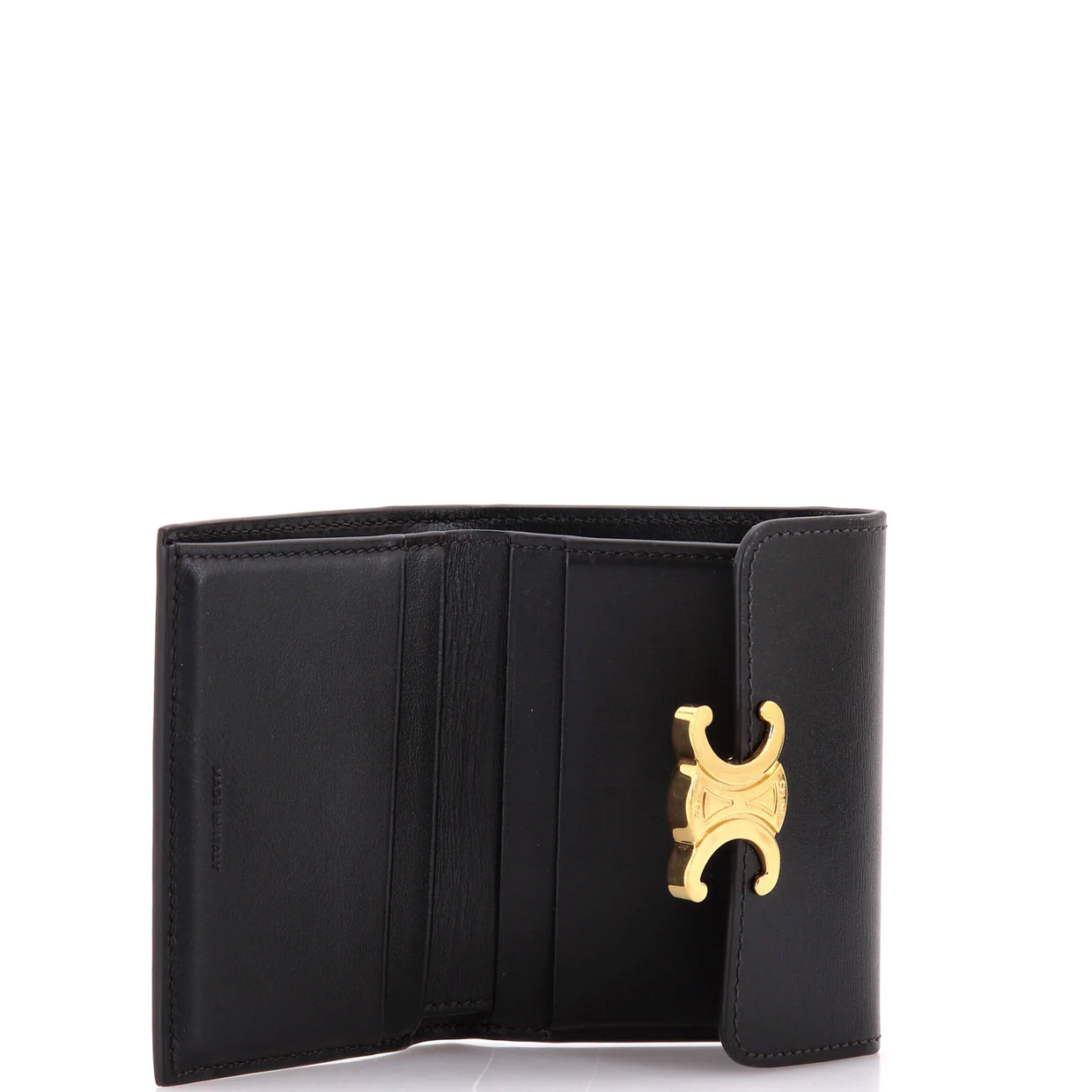 Triomphe Trifold Wallet Leather Small - Deep Luxury