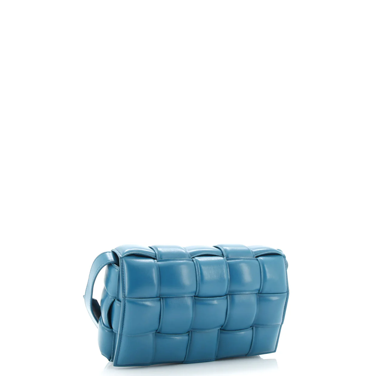 Cassette Crossbody Bag Padded Maxi Intrecciato Leather Small - Deep Luxury