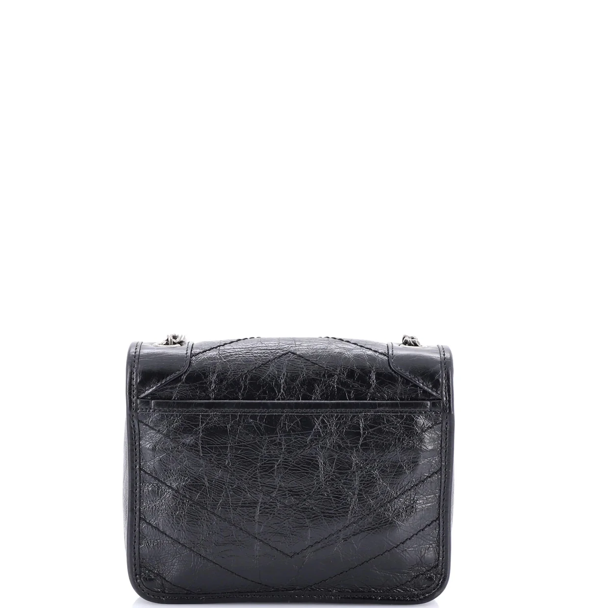 Niki Chain Wallet Matelasse Chevron Leather - Deep Luxury