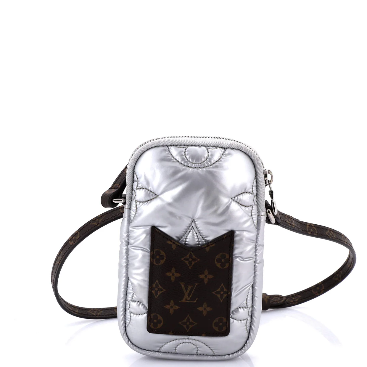 Pillow Phone Pouch Monogram Quilted Econyl Nylon - Deep Luxury