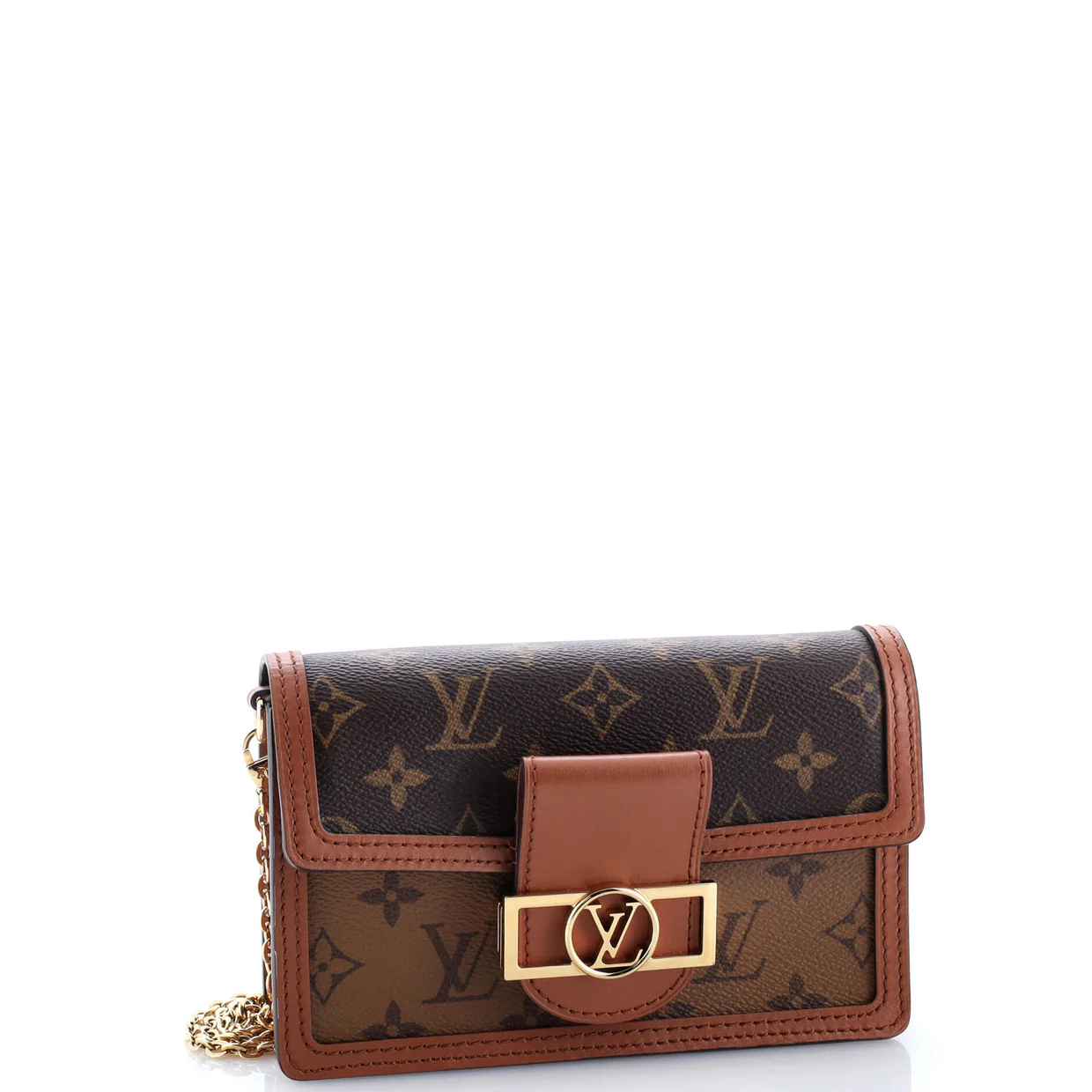 Dauphine Chain Wallet Reverse Monogram Canvas - Deep Luxury
