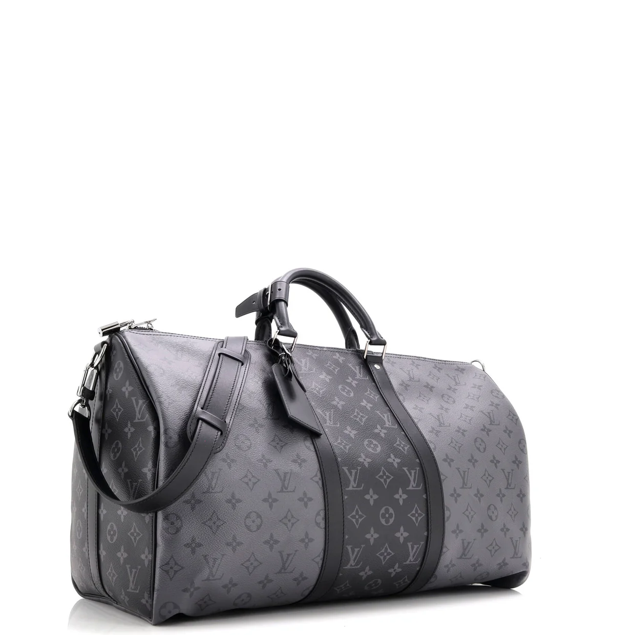 Keepall Bandouliere Bag Reverse Monogram Eclipse Canvas 50 - Deep Luxury