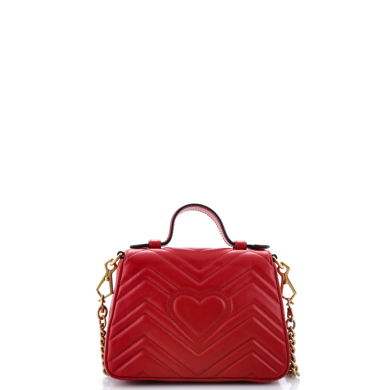 GG Marmont Top Handle Flap Bag Matelasse Leather Mini - Deep Luxury