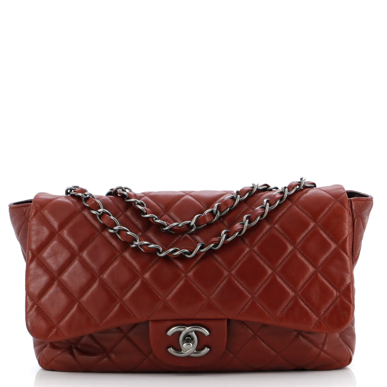 Classic Single Flap Bag Quilted Lambskin Jumbo - Deep Luxury