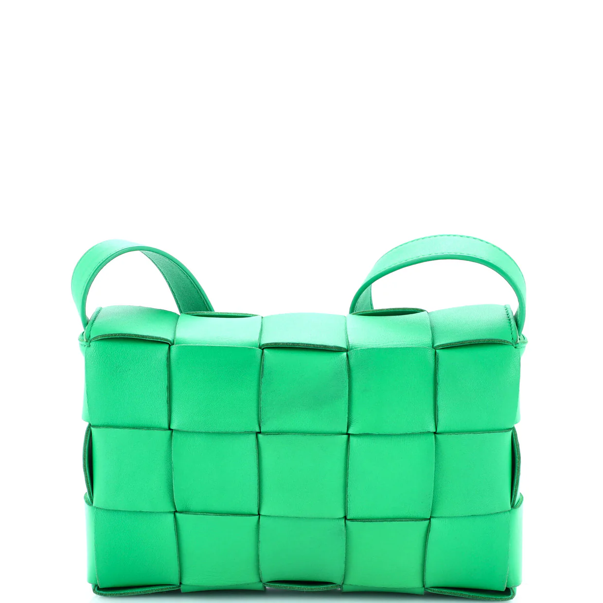 Cassette Crossbody Bag Maxi Intrecciato Leather Small - Deep Luxury