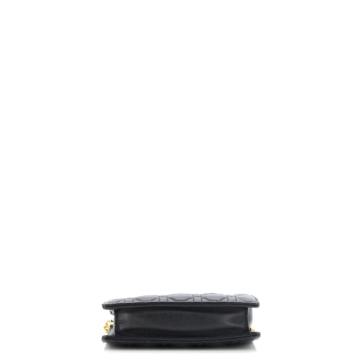 Caro Clutch with Chain Cannage Quilt Calfskin Small - Deep Luxury