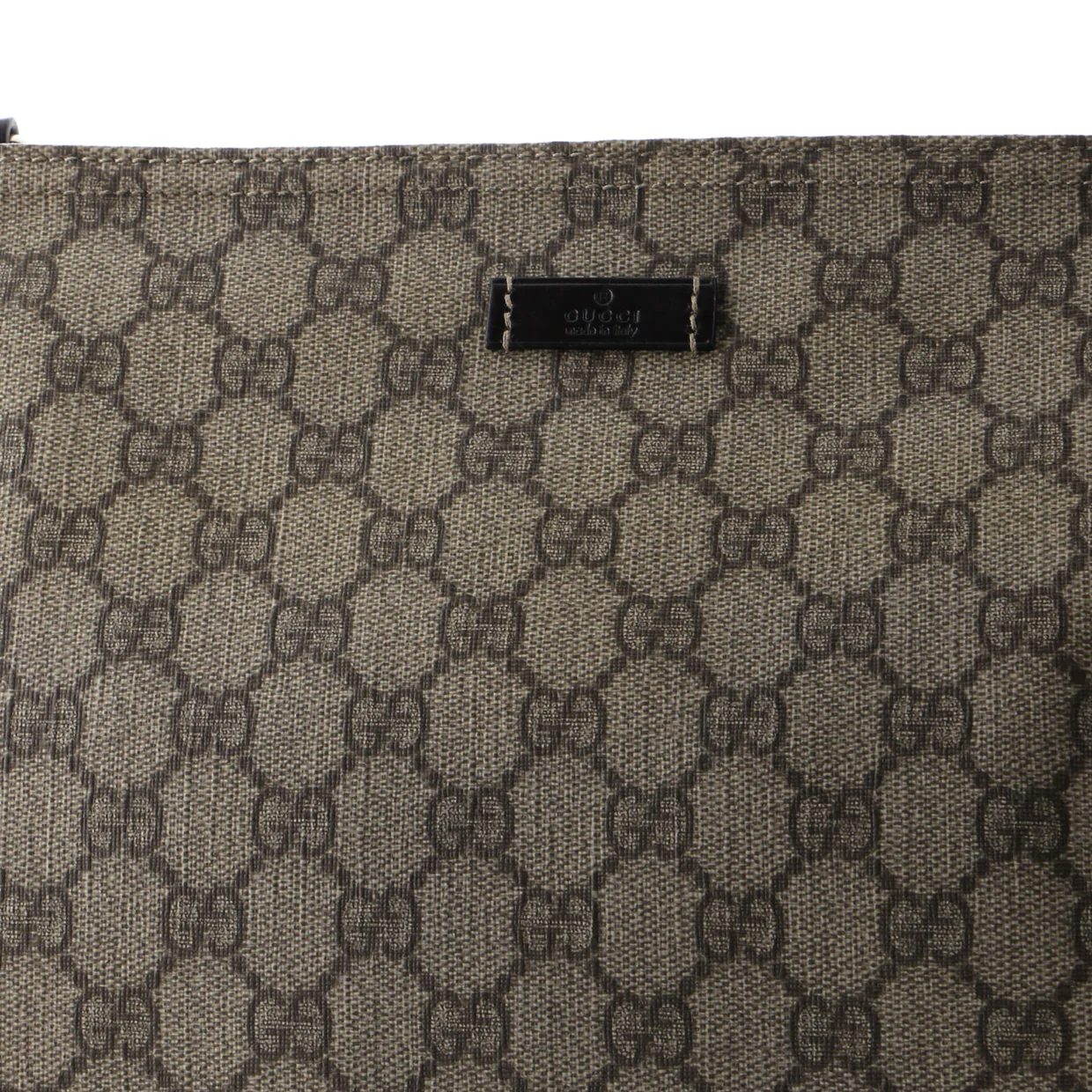 Zip Top Messenger Bag GG Coated Canvas Large - Deep Luxury