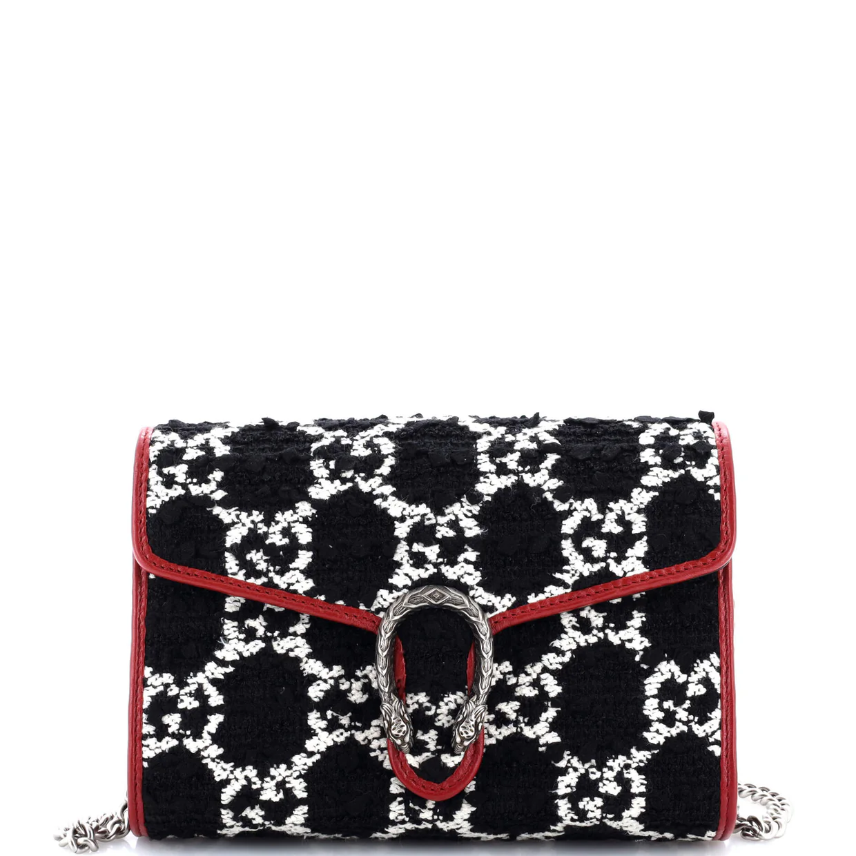 Dionysus Chain Wallet GG Tweed Small - Deep Luxury
