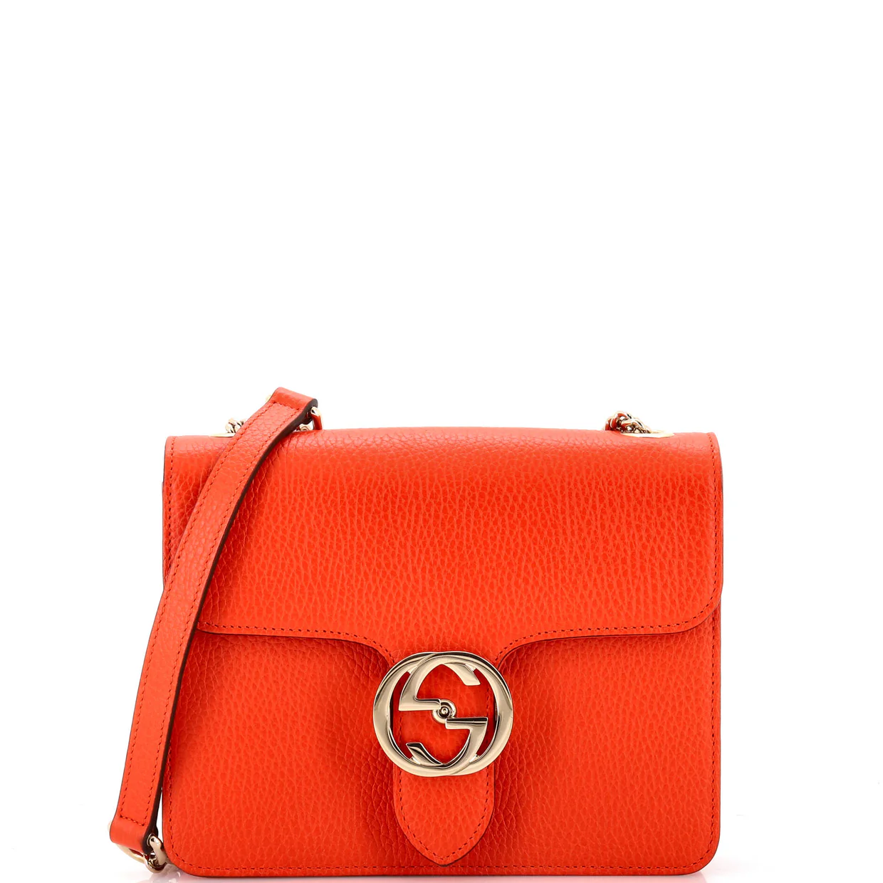 Interlocking Shoulder Bag Leather Small - Deep Luxury