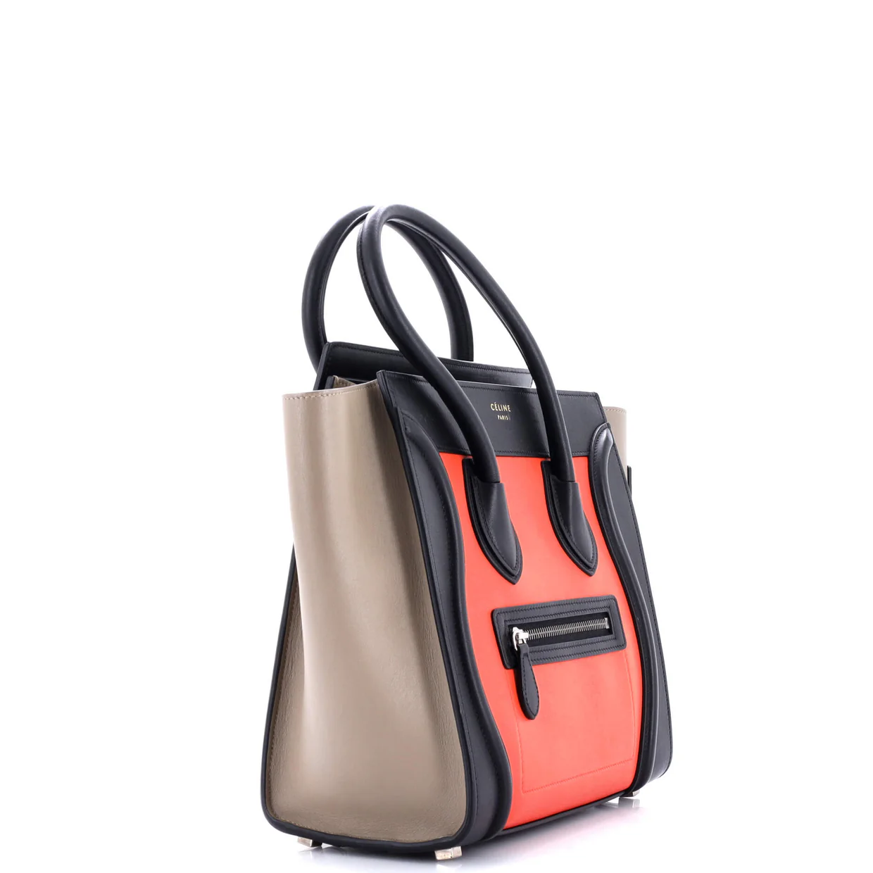 Tricolor Luggage Bag Leather Micro - Deep Luxury