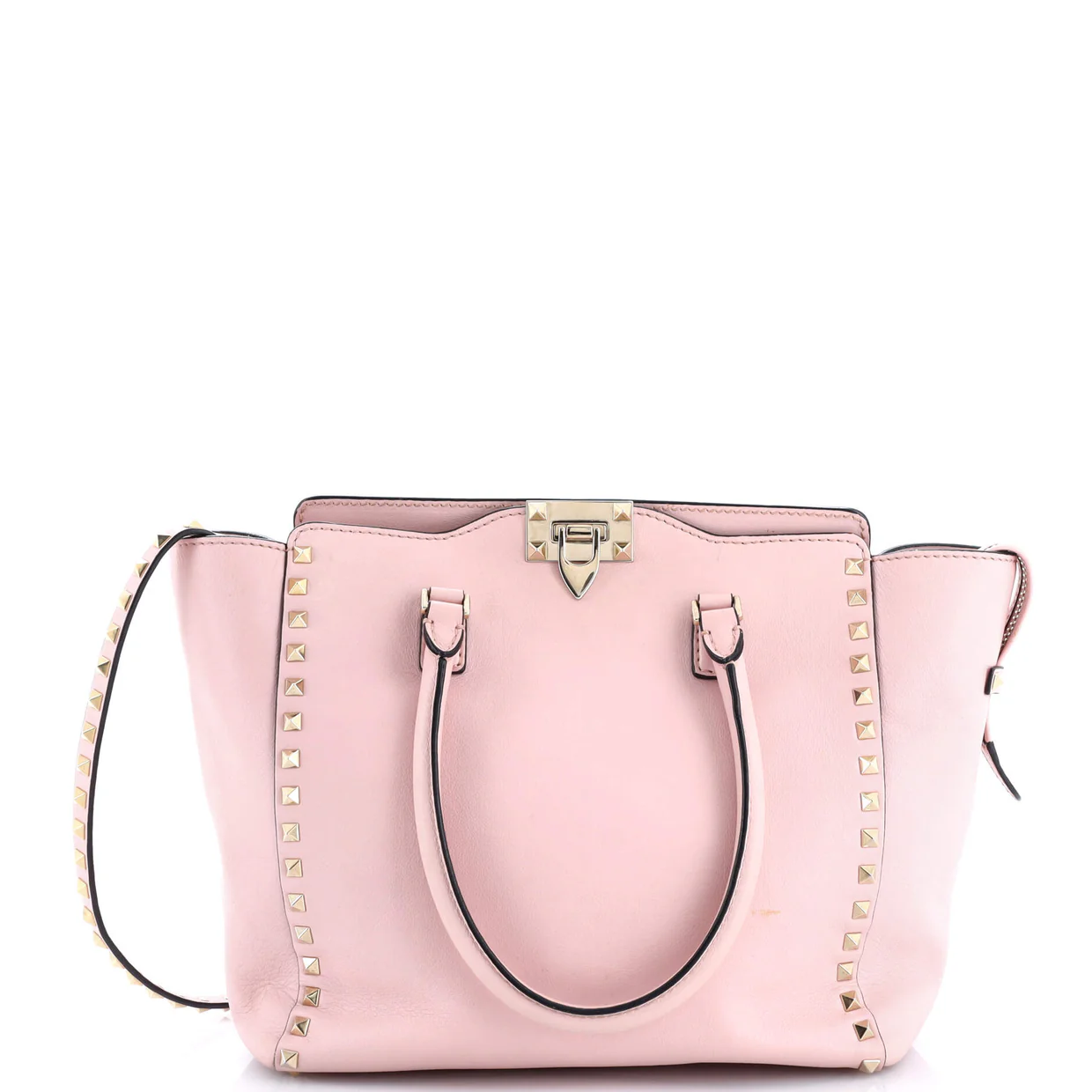 Rockstud Tote Rigid Leather Medium - Deep Luxury
