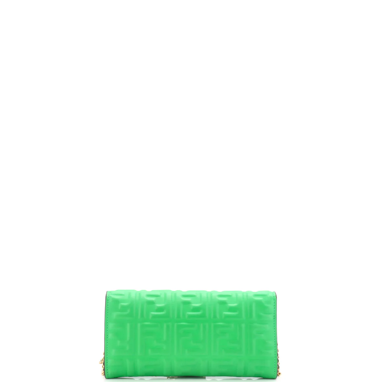 Baguette Continental Wallet on Chain Zucca Embossed Leather - Deep Luxury