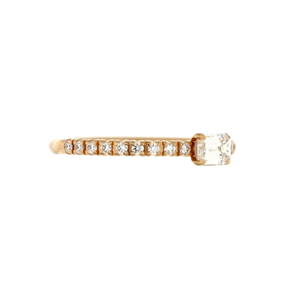 Etincelle de Cartier Ring 18K Yellow Gold with Princess Cut Diamond and Pave Diamonds - Deep Luxury