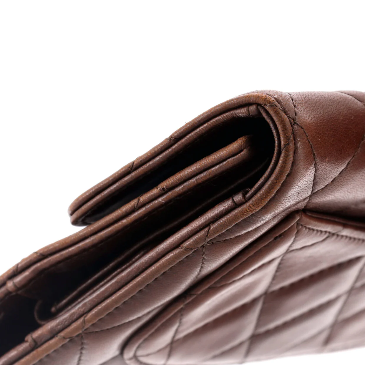 Trifold Classic Flap Wallet Quilted Lambskin - Deep Luxury