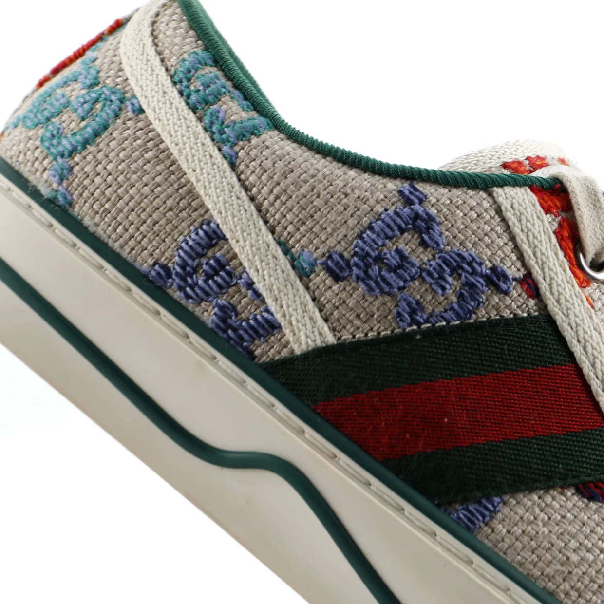 1977 Tennis Sneakers GG Embroidered Canvas - Deep Luxury