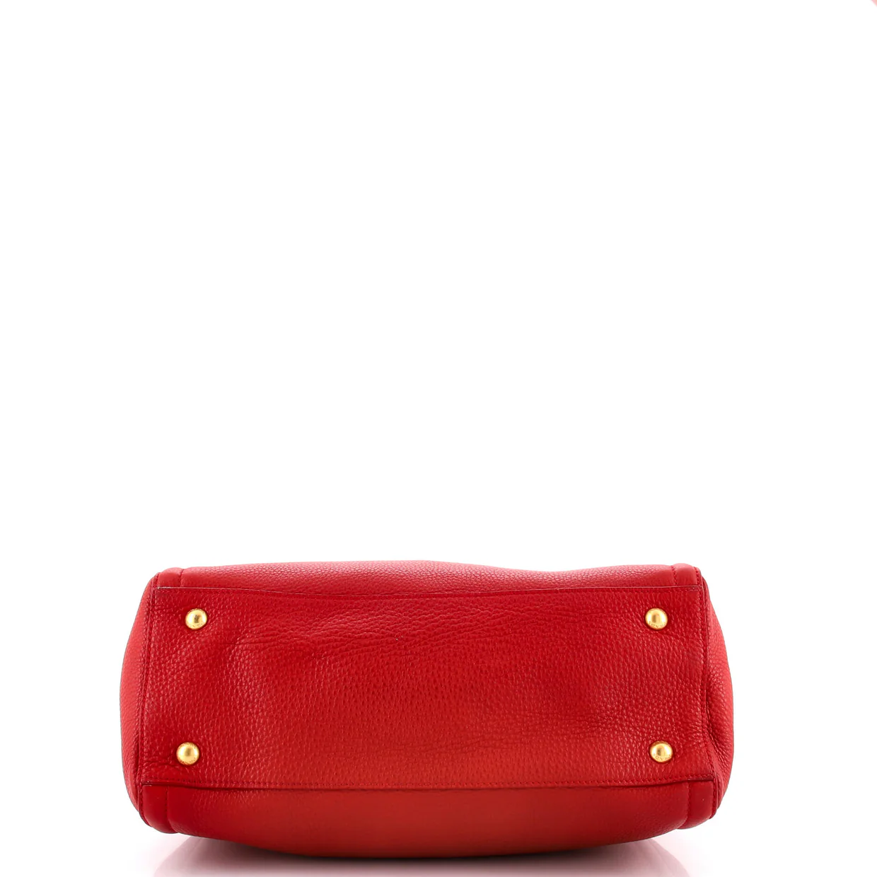 Shopping Tote Vitello Daino Large - Deep Luxury