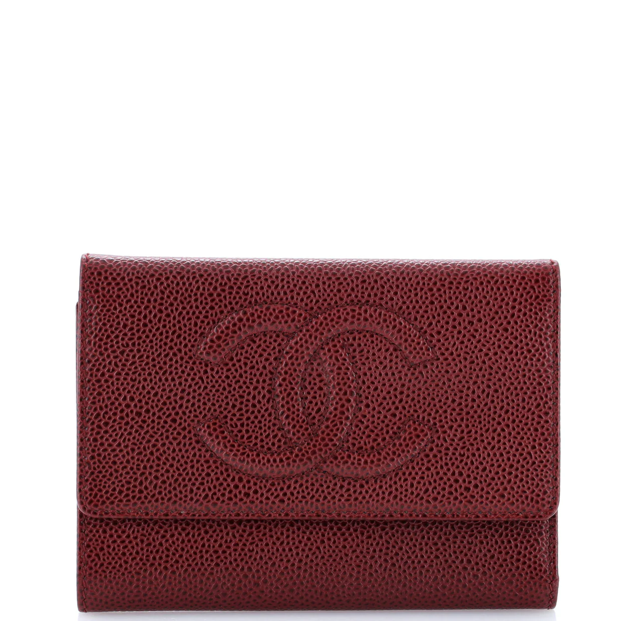 Trifold CC Wallet Caviar Long - Deep Luxury