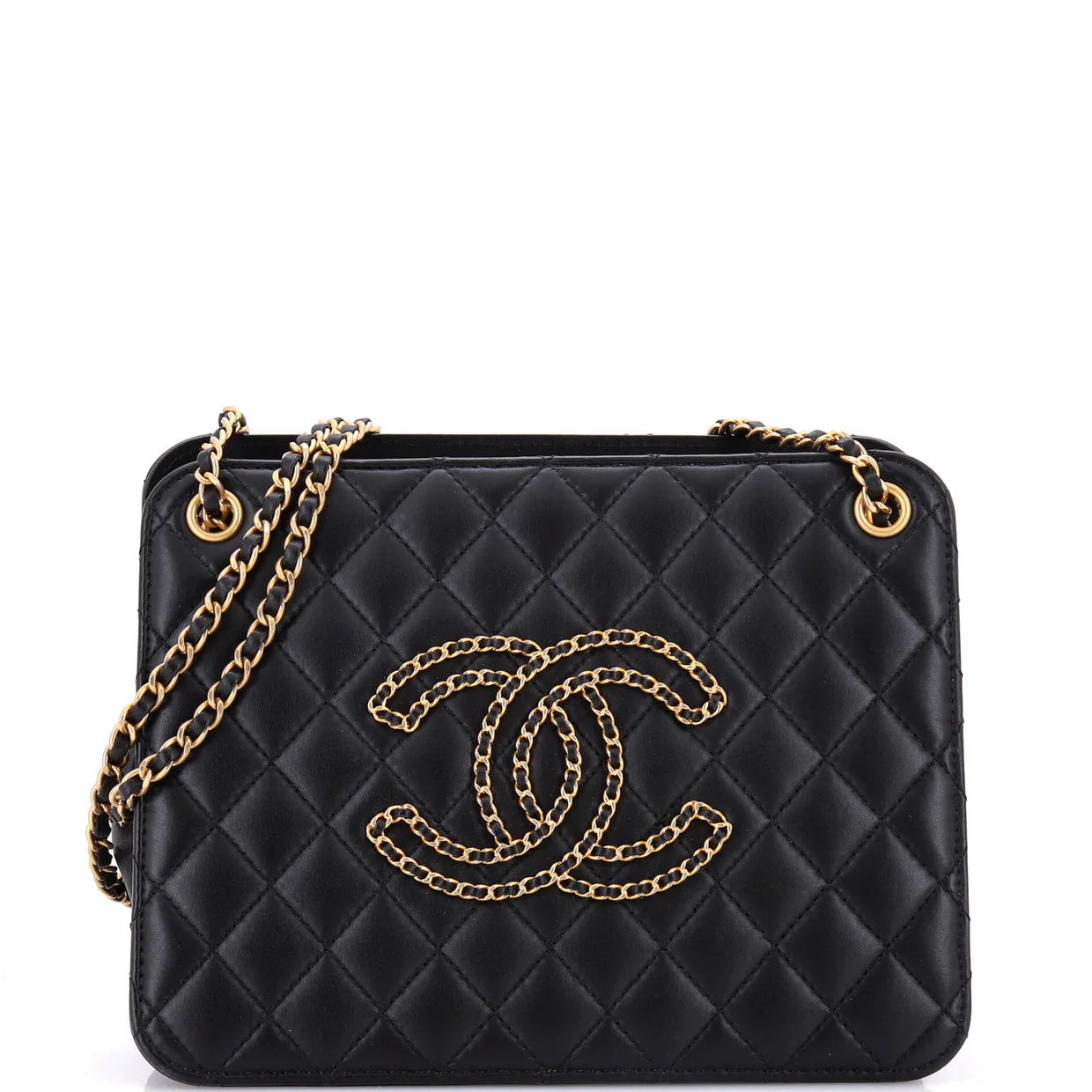 Once Upon A Time Accordion Tote Quilted Calfskin Small - Deep Luxury