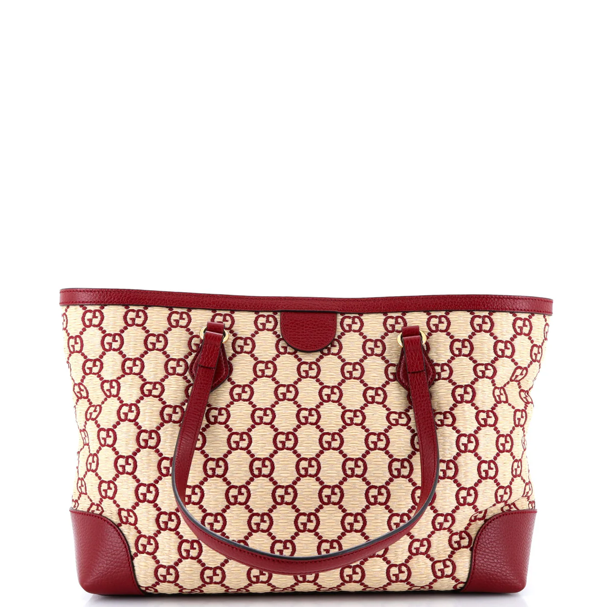 Ophidia Shopping Tote GG Raffia Medium - Deep Luxury