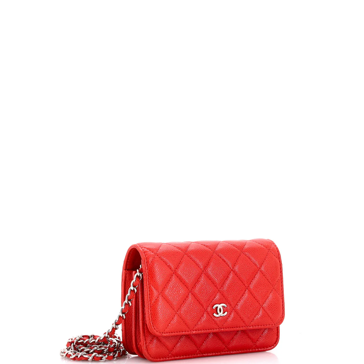 Wallet on Chain Quilted Caviar Mini - Deep Luxury