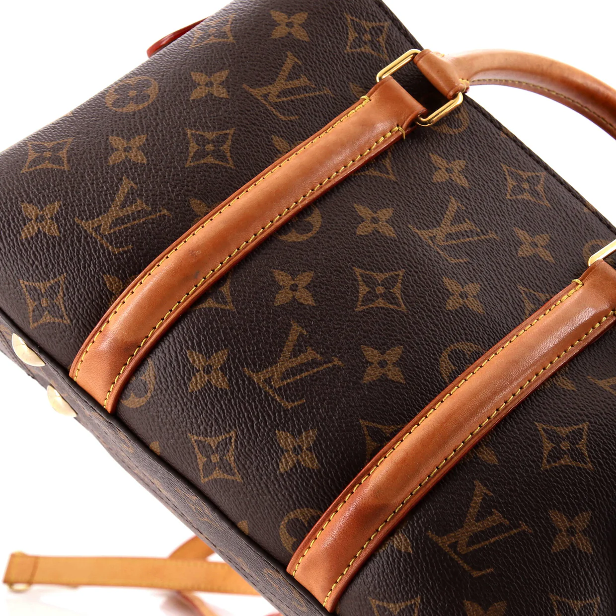 Soufflot Tote Monogram Canvas with Leather BB - Deep Luxury