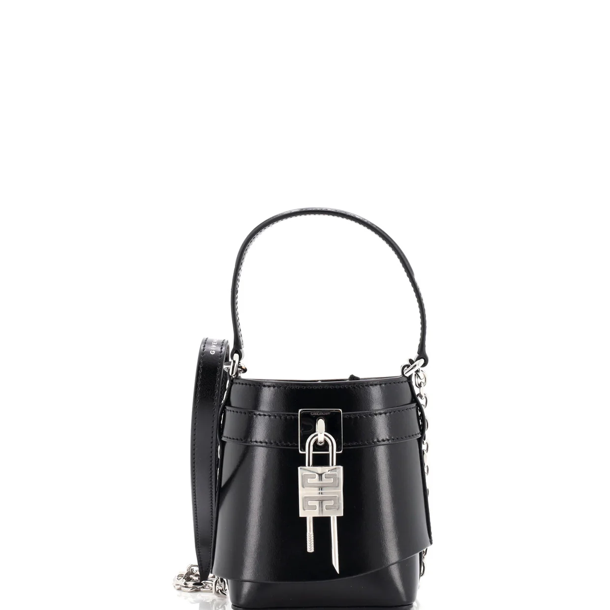 GV Shark Lock Bucket Bag Leather Micro - Deep Luxury