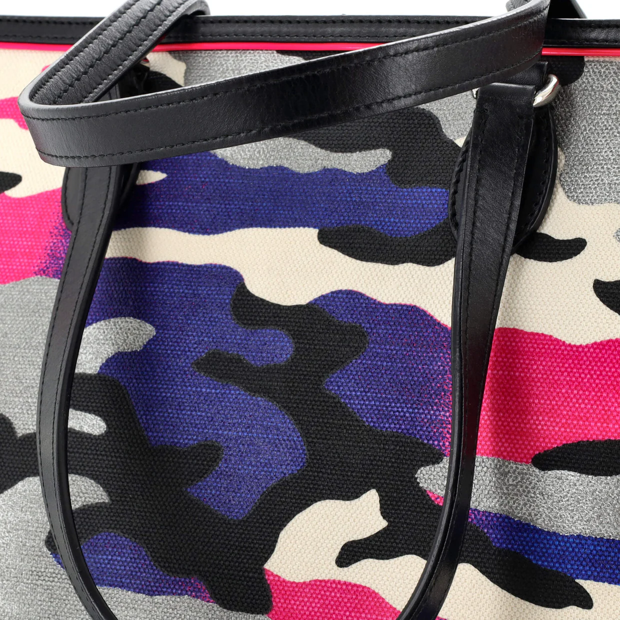Open Tote Limited Edition Anselm Reyle Camouflage Canvas Medium - Deep Luxury