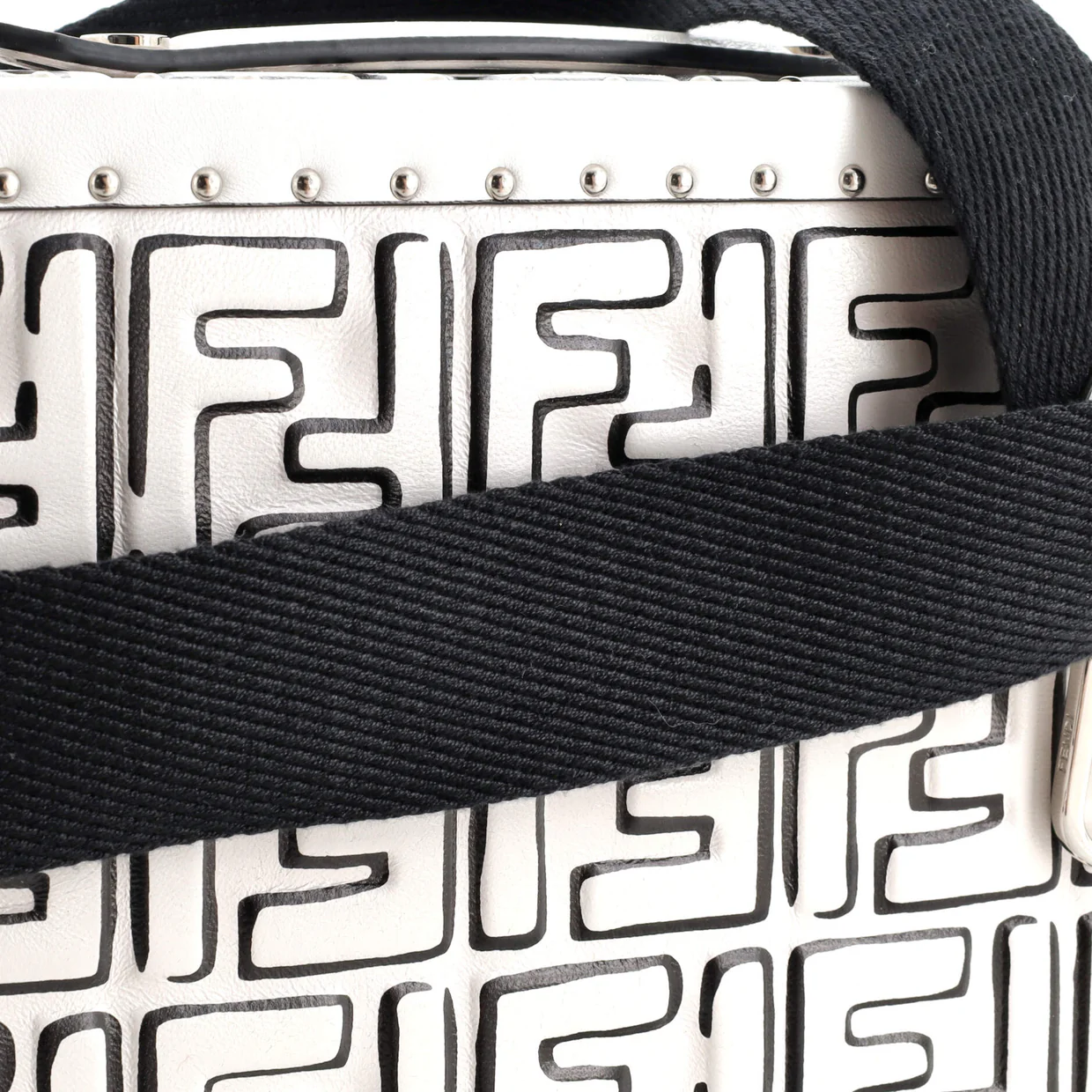 Rigid Travel Trunk Joshua Vides Zucca Embossed Leather Small - Deep Luxury