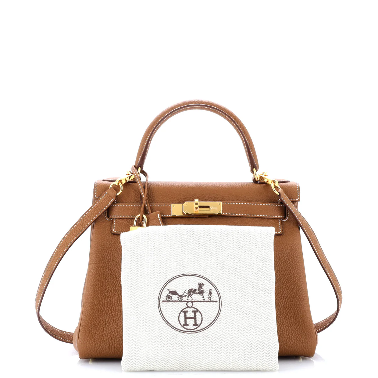 Kelly Handbag Gold Togo with Gold Hardware 28 - Deep Luxury