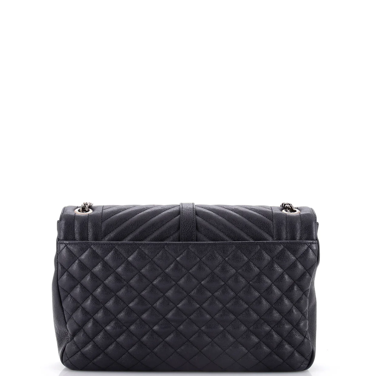 Classic Monogram Slouchy Envelope Satchel Mixed Matelasse Leather Large - Deep Luxury