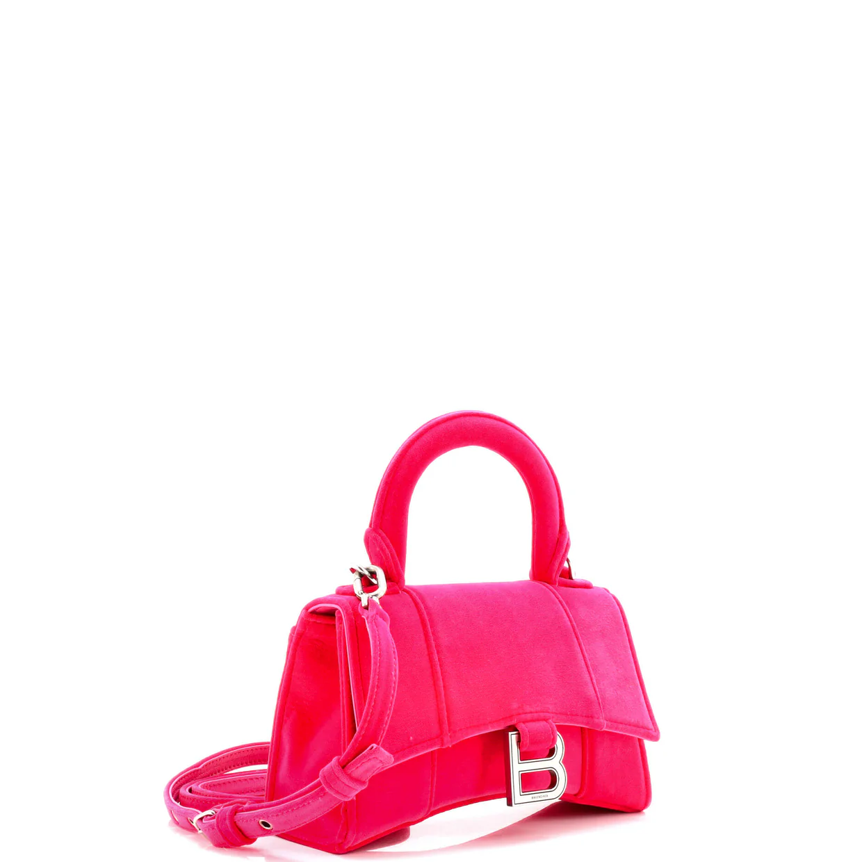 Hourglass Top Handle Bag Velvet Small - Deep Luxury