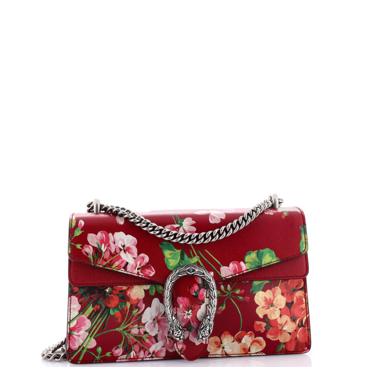 Dionysus Bag Blooms Print Leather Small - Deep Luxury