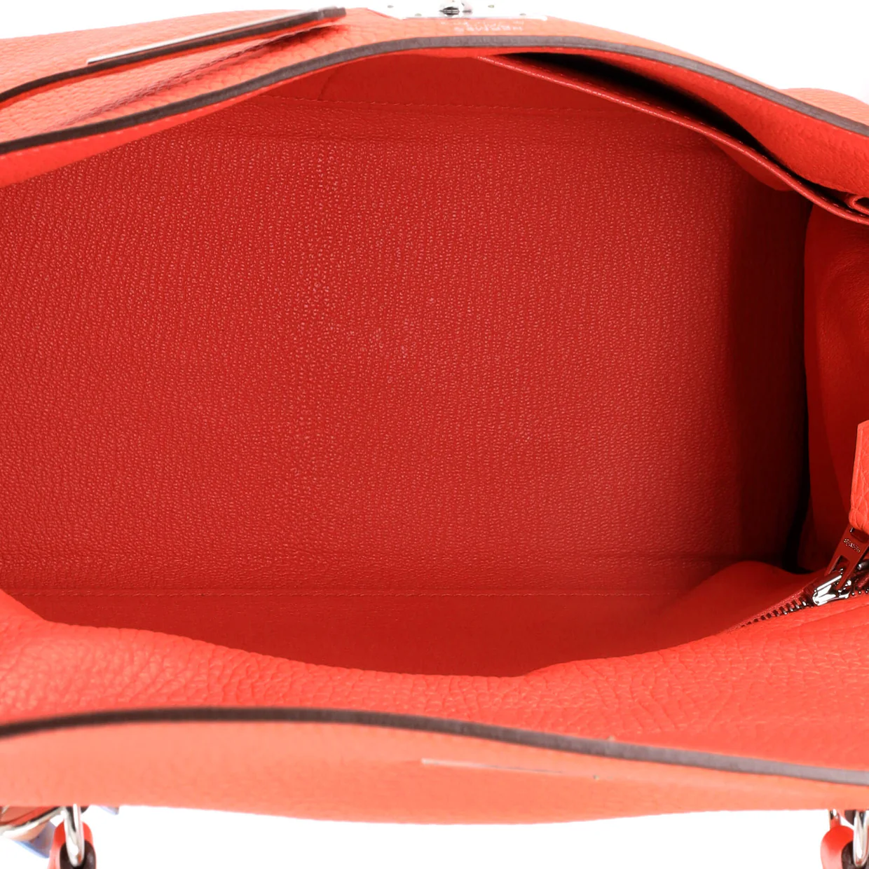 Kelly Handbag Rouge Pivoine Clemence with Palladium Hardware 28 - Deep Luxury