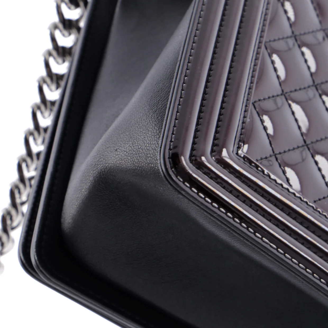 Boy Flap Bag Quilted Patent New Medium - Deep Luxury