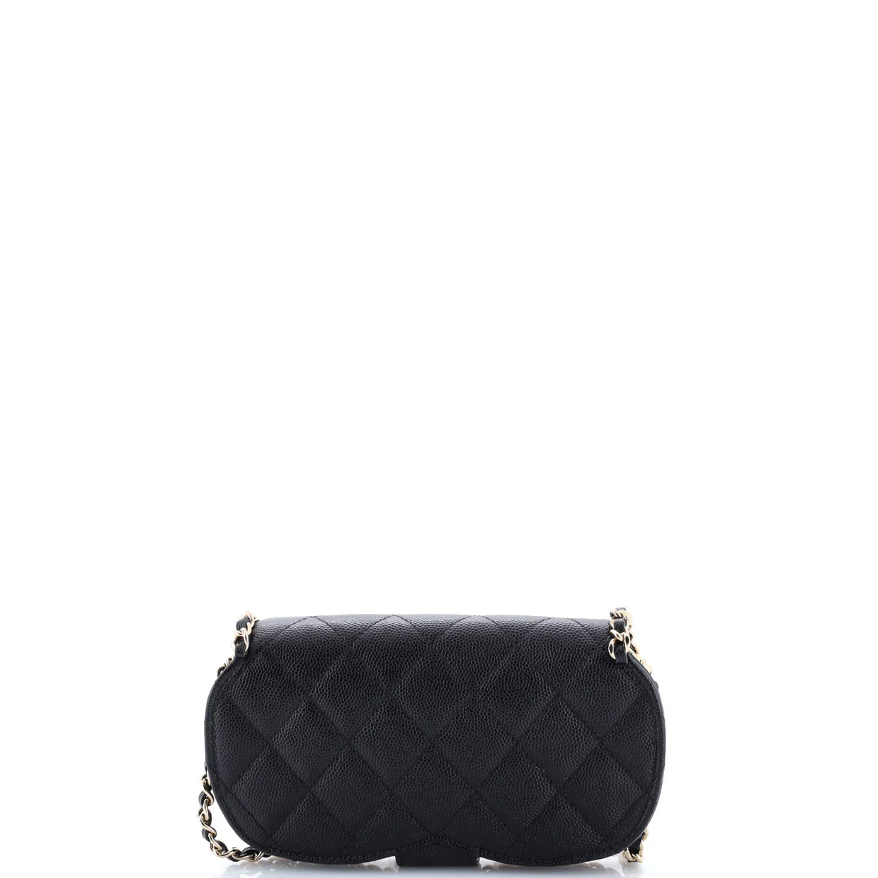 Chain Around Sunglasses Case with Chain Quilted Caviar - Deep Luxury