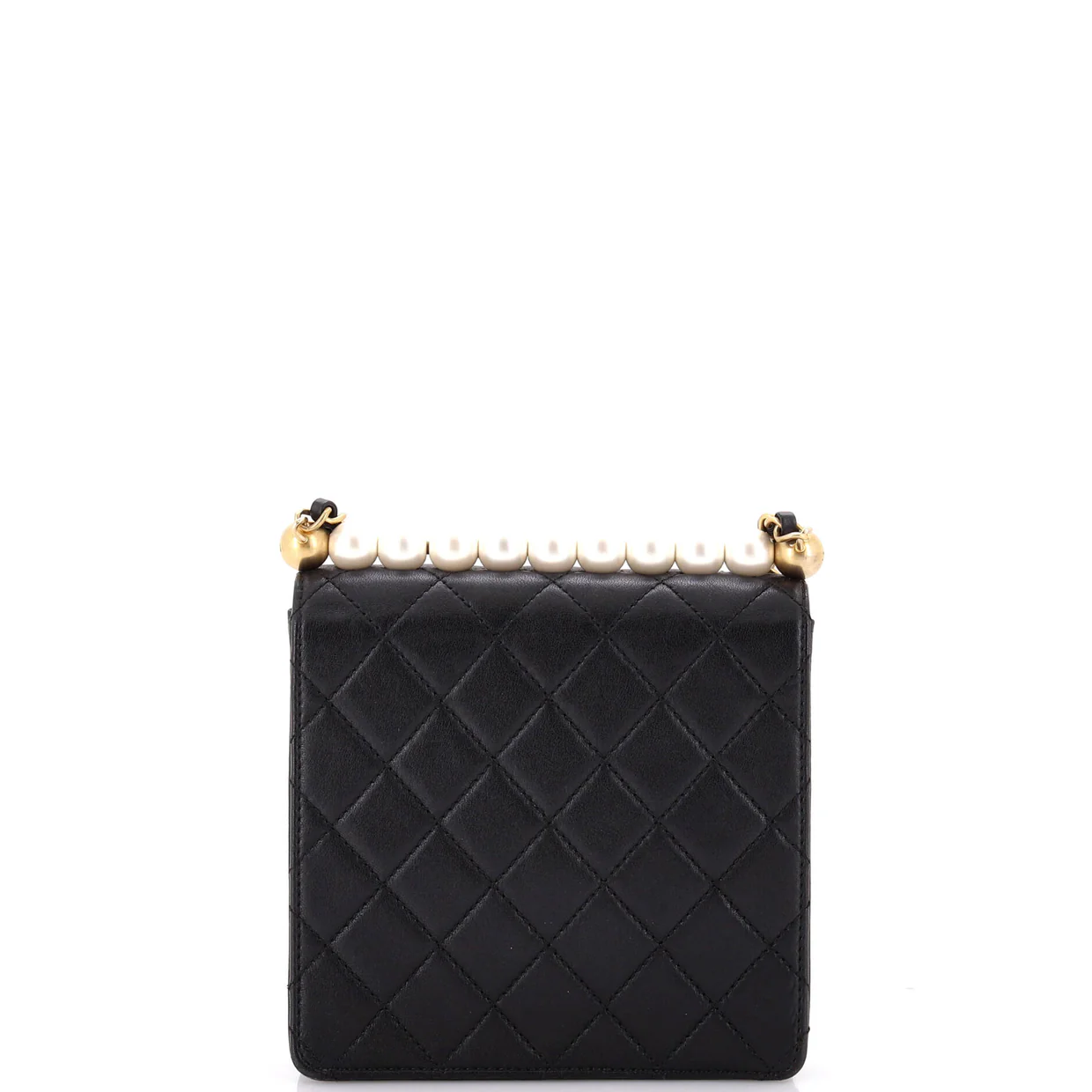 Chic Pearls Flap Bag Quilted Lambskin Mini - Deep Luxury
