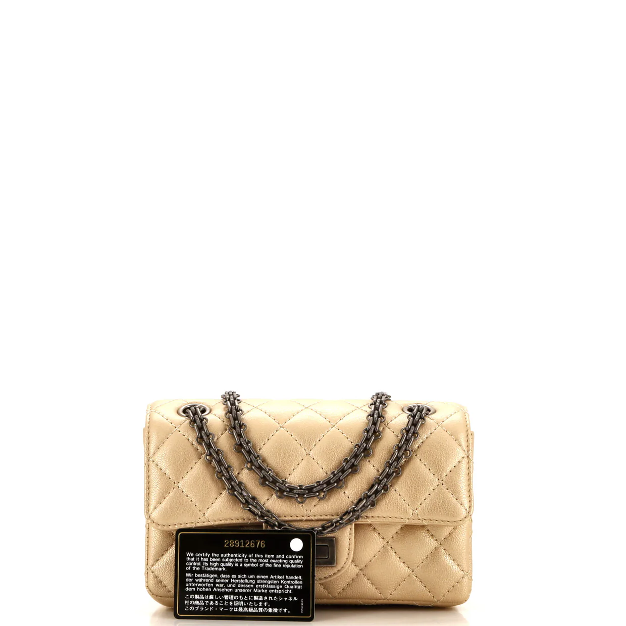 Reissue 2.55 Flap Bag Quilted Metallic Calfskin Mini - Deep Luxury