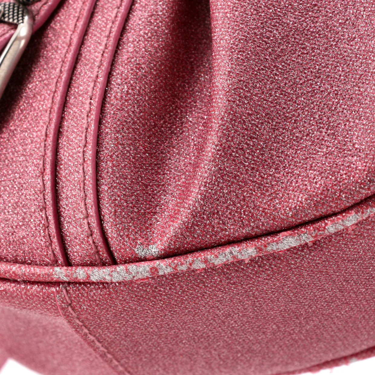 Le Cagole Giant Studs Shoulder Bag Glitter Leather XS - Deep Luxury