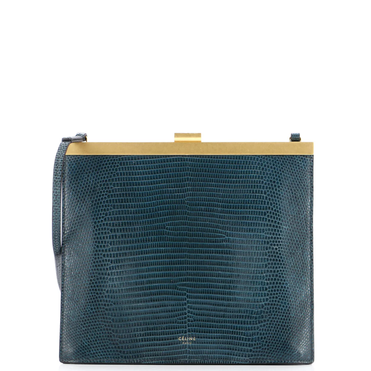 Clasp Crossbody Bag Lizard Mini - Deep Luxury