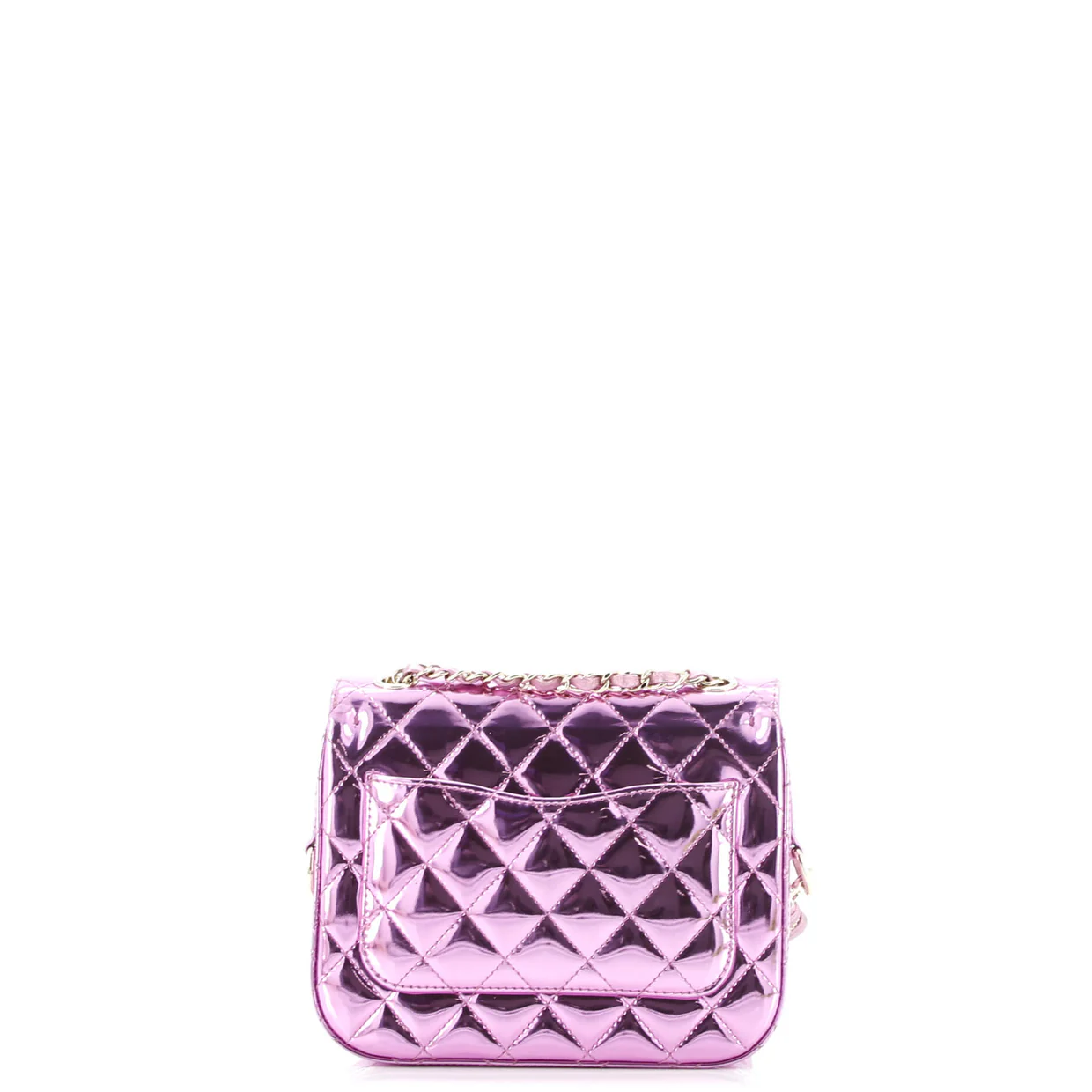 Classic Single Flap Bag with Star Coin Purse Quilted Metallic Leather Mini - Deep Luxury