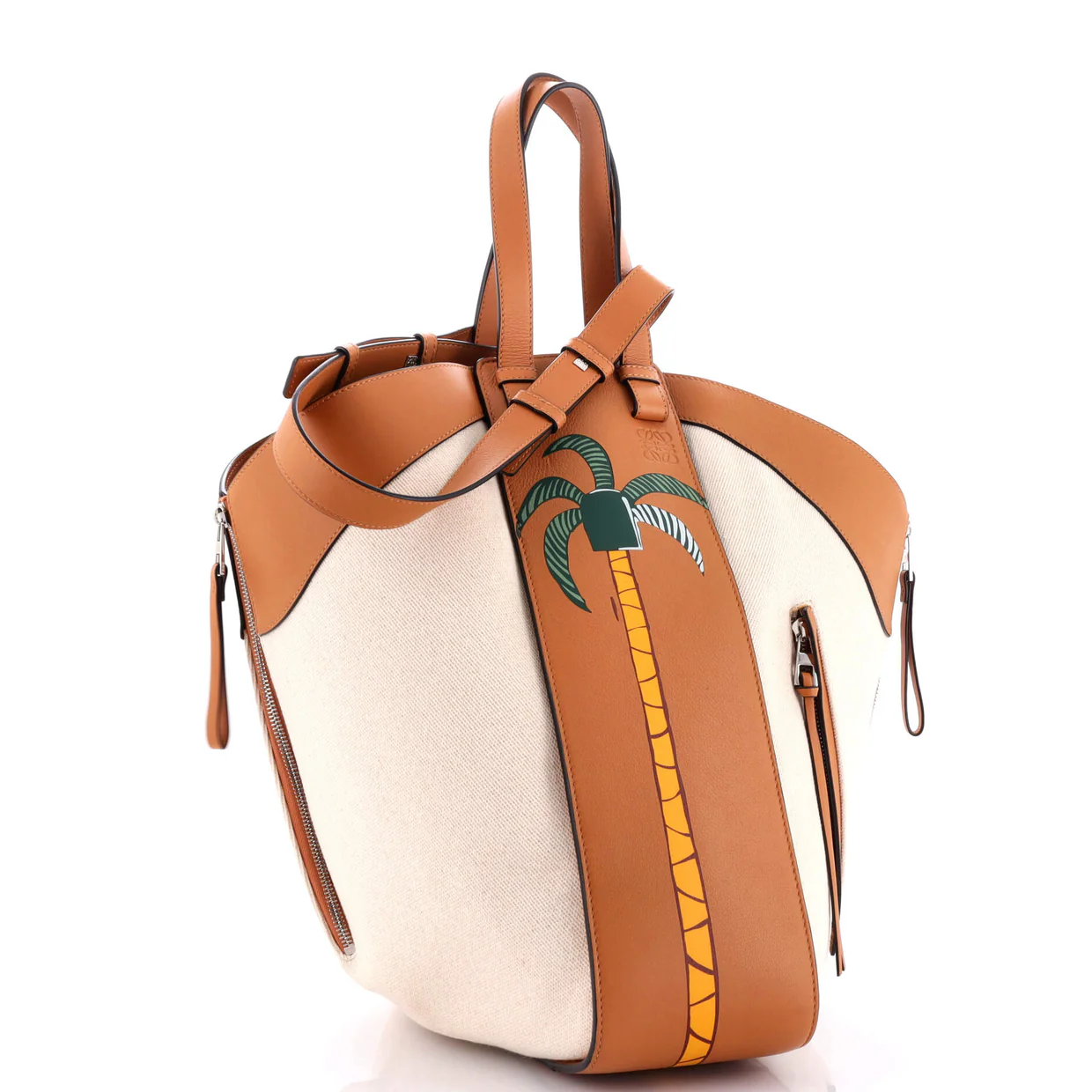 Ken Price Hammock Bag Printed Leather and Canvas Medium - Deep Luxury