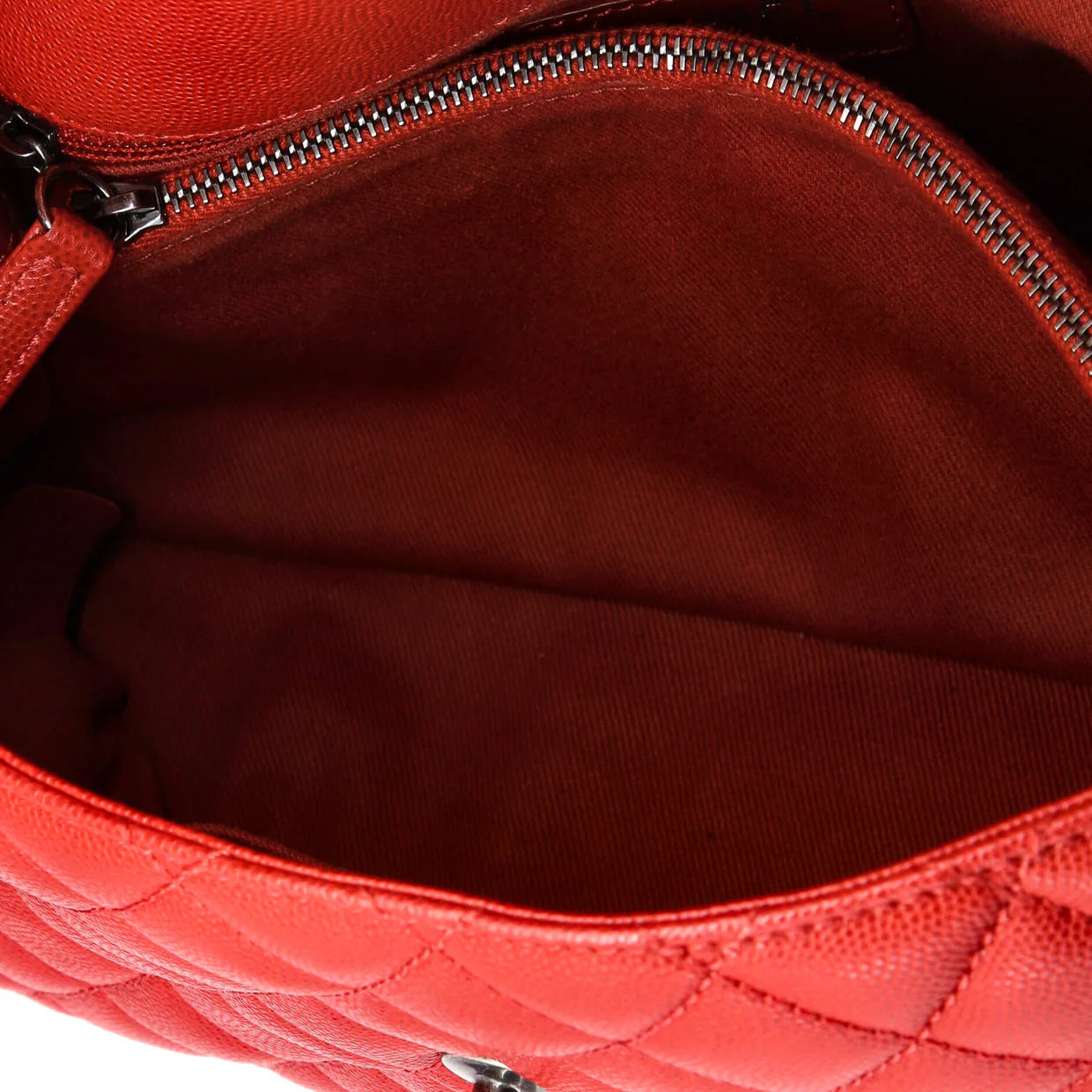 Coco Top Handle Bag Quilted Caviar Small - Deep Luxury