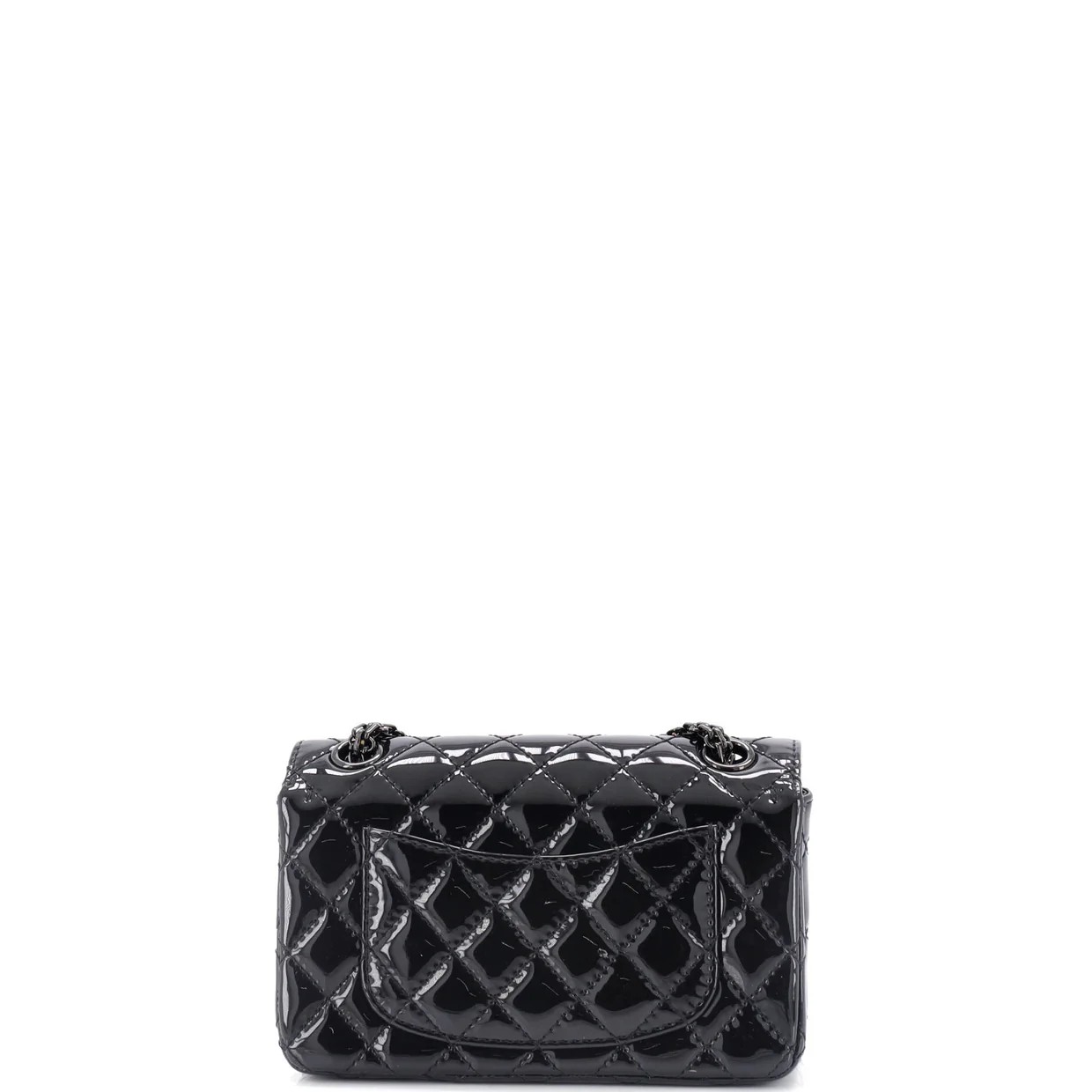 So Black Reissue 2.55 Flap Bag Quilted Patent Mini - Deep Luxury
