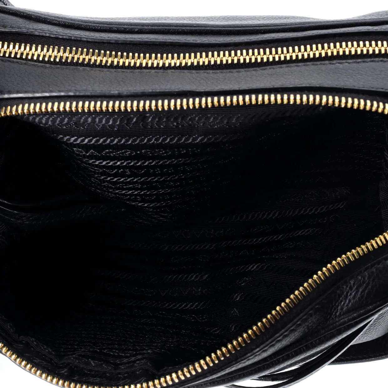 Double Zip Camera Bag Vitello Phenix Medium - Deep Luxury
