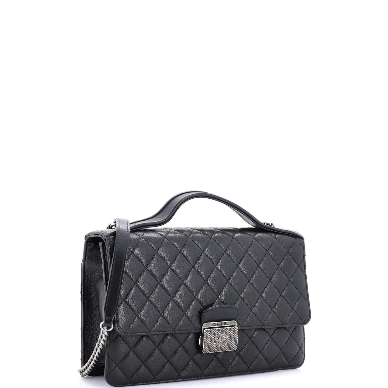 CC University Flap Bag Quilted Goatskin Medium - Deep Luxury