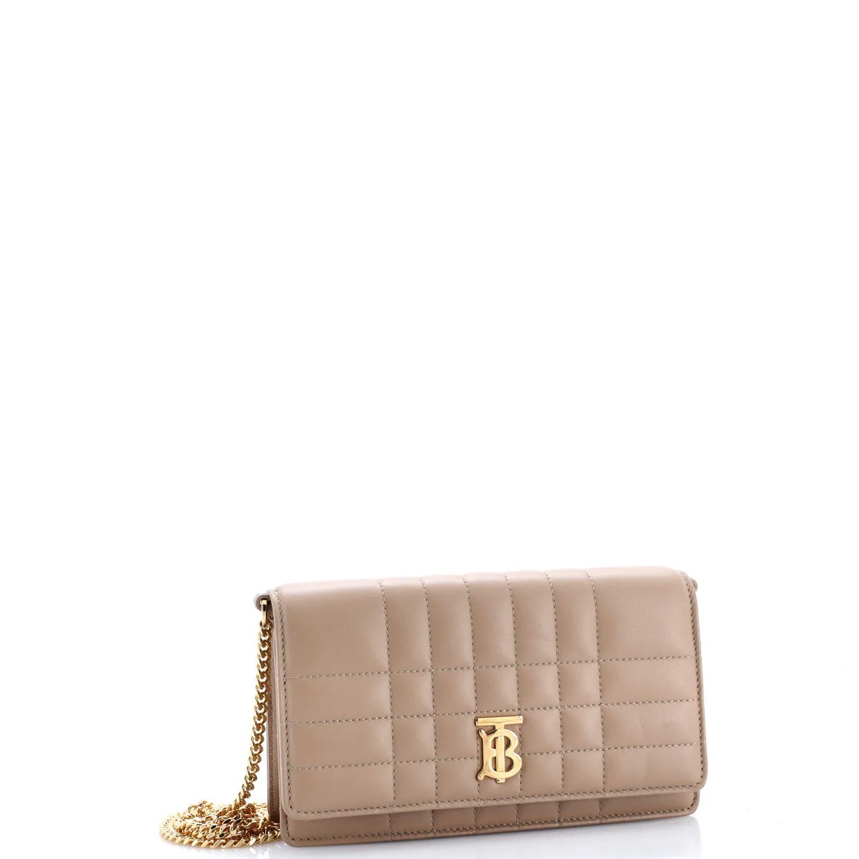 Lola Clutch on Chain Quilted Leather - Deep Luxury