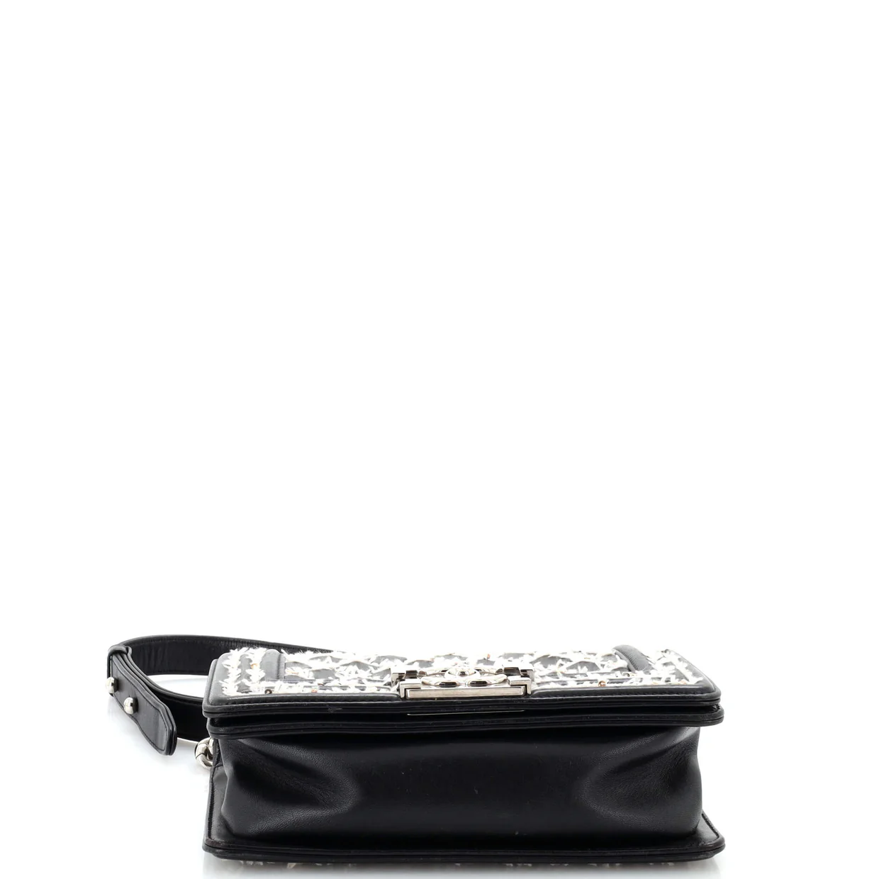Boy Flap Bag Lambskin with Quilted Tweed and Sequins Small - Deep Luxury